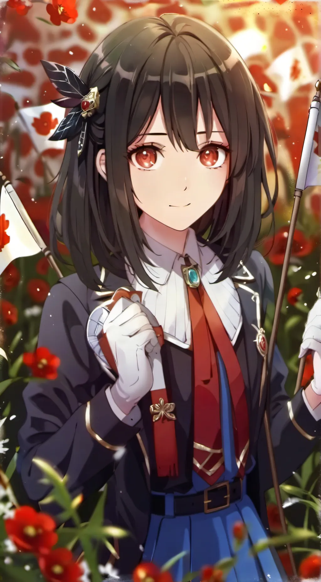 ai character: MHA flags background