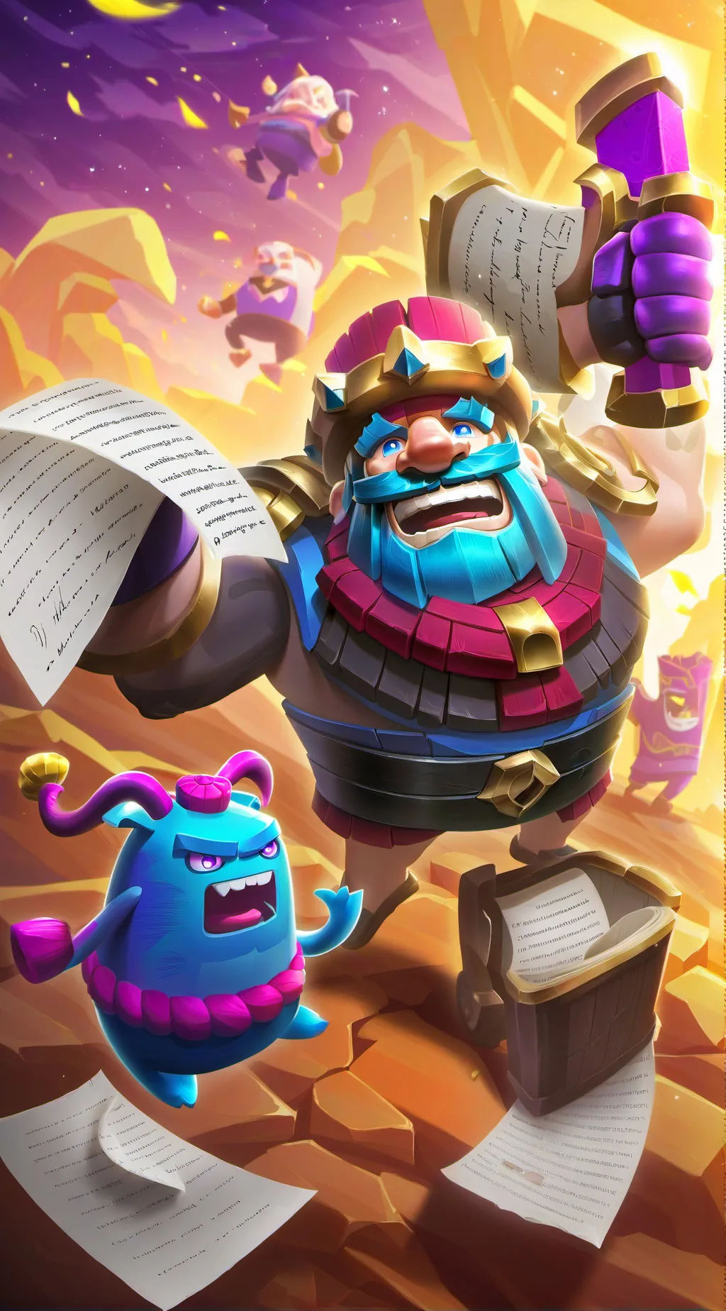 ai character: 📑tax paper📑 background