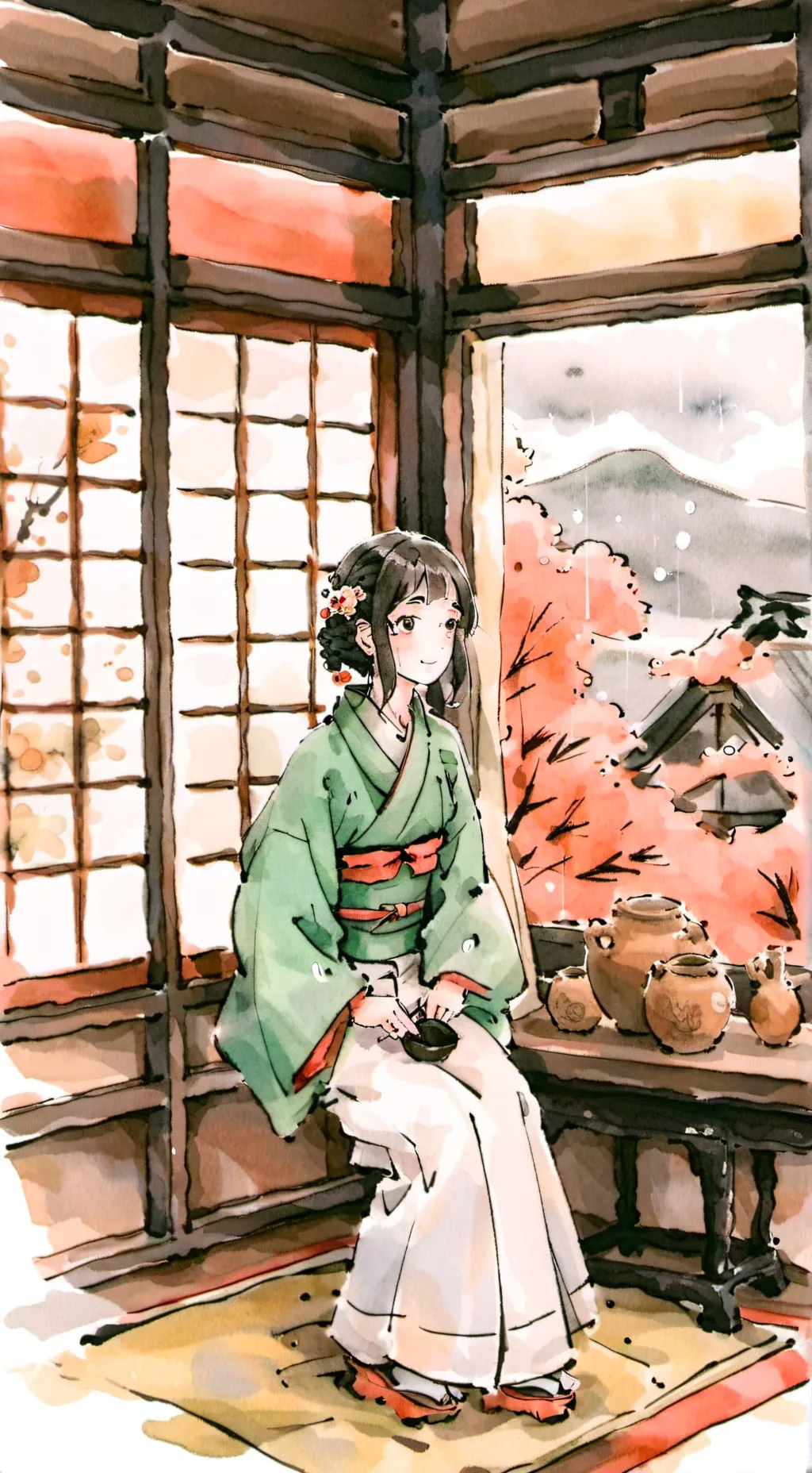 ai character: R☆IN • Tomioka background