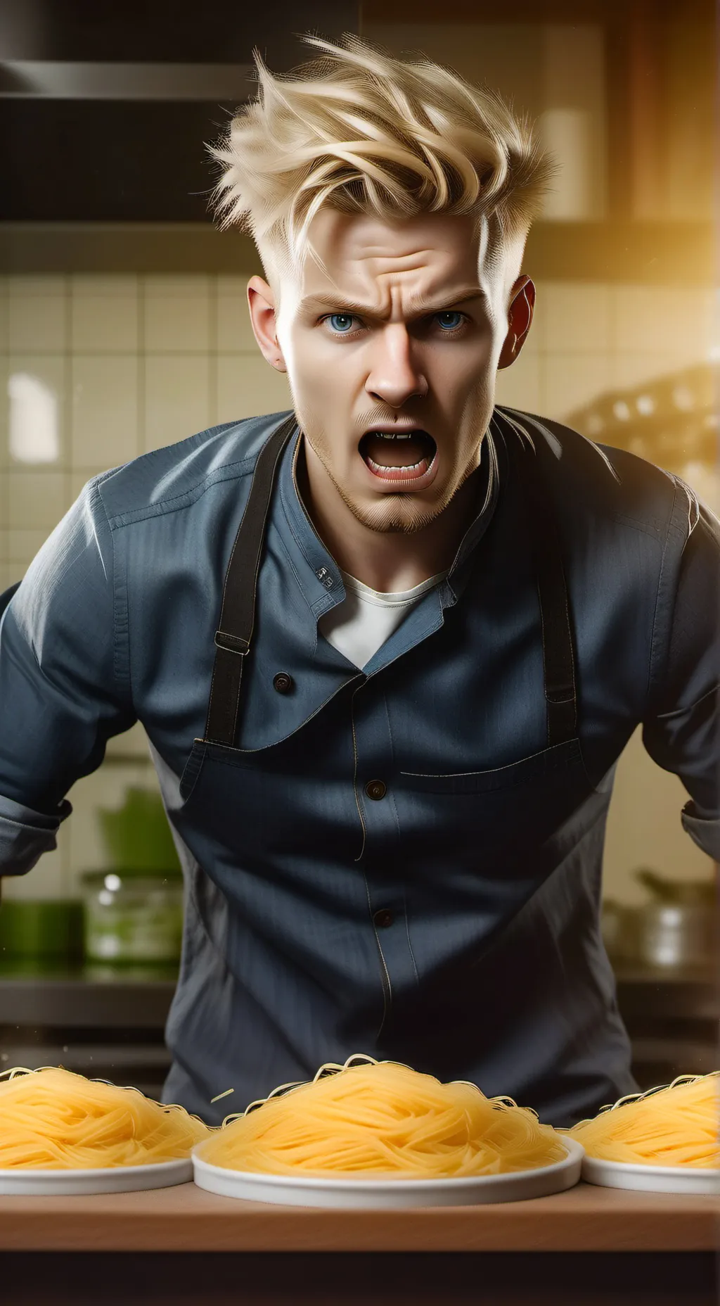 ai character: The Frustrated Noodle background