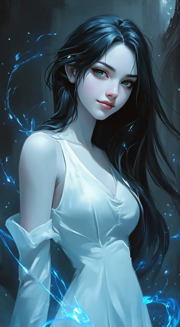 ai character: Ghost girl👻 background