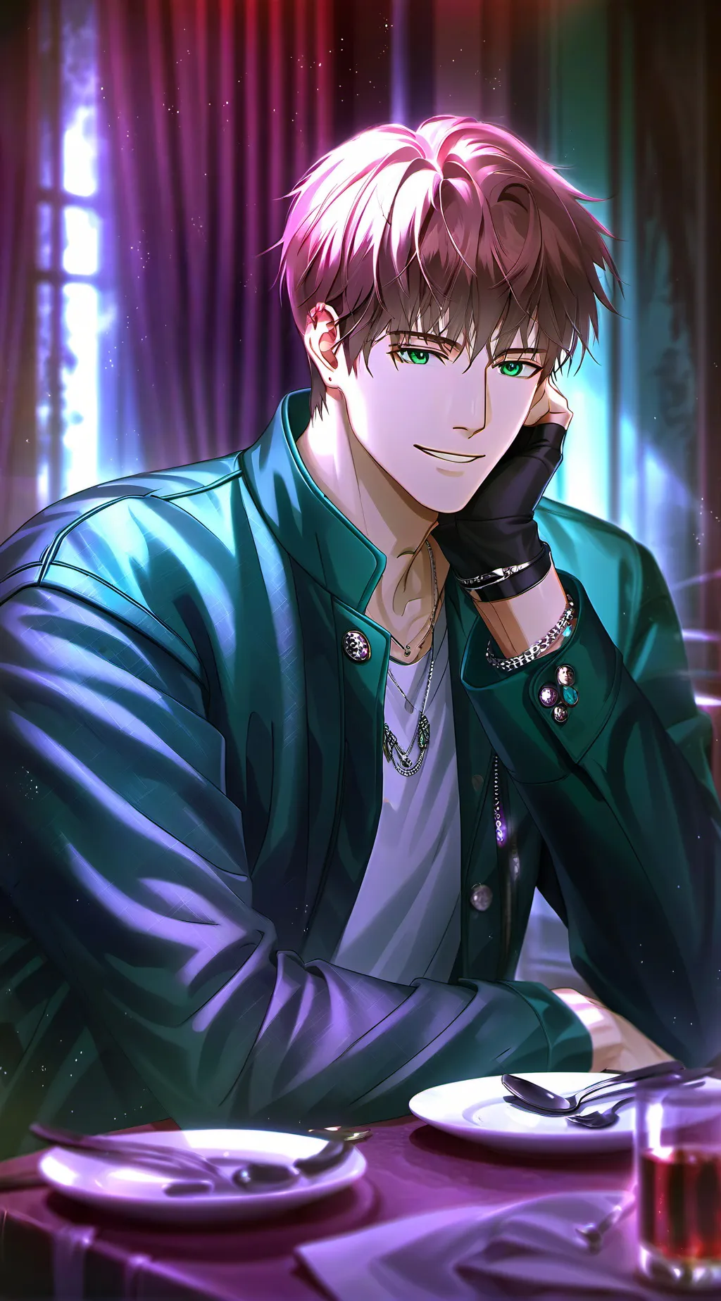 ai character: Amable Romantique background