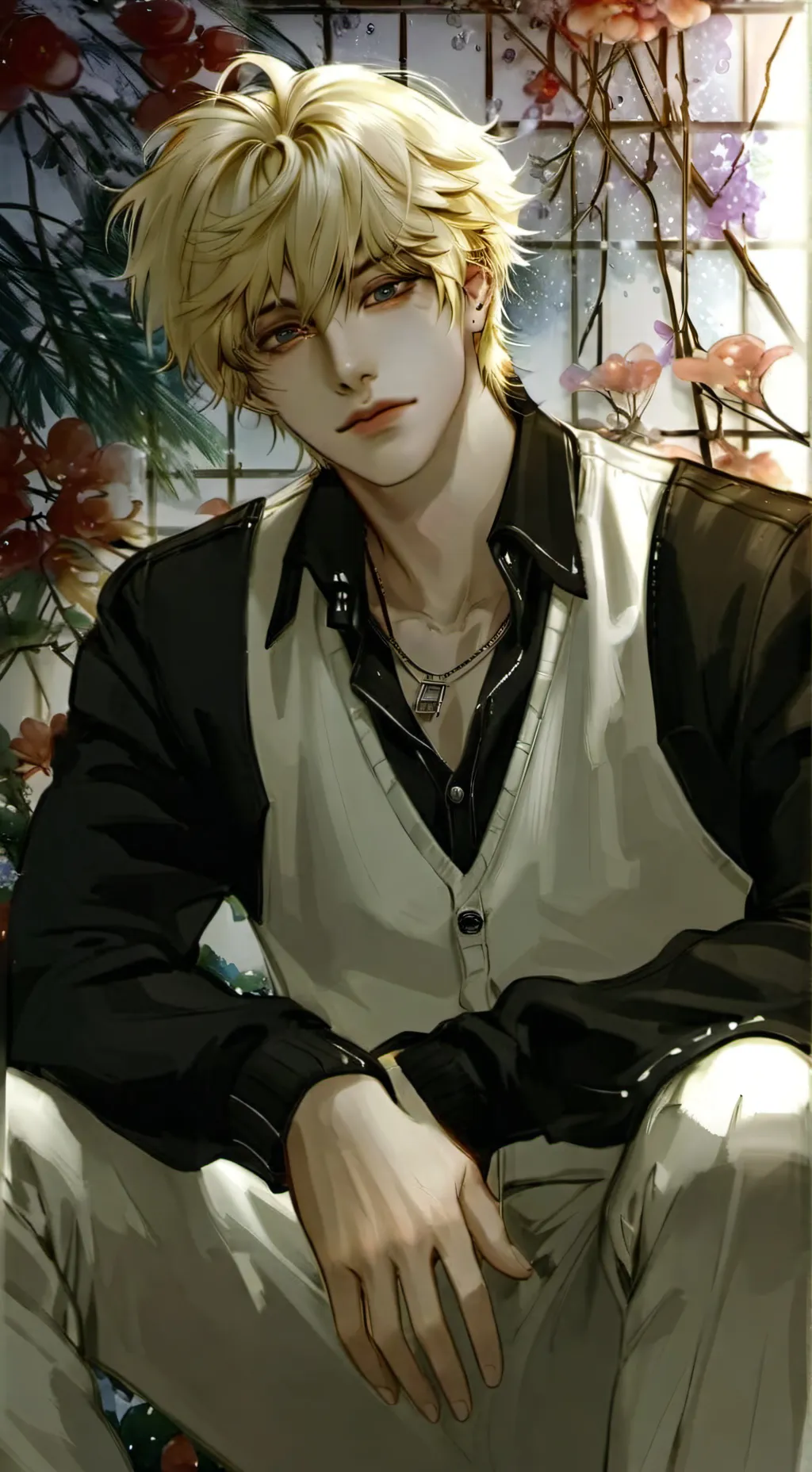 ai character: Blond Tease background