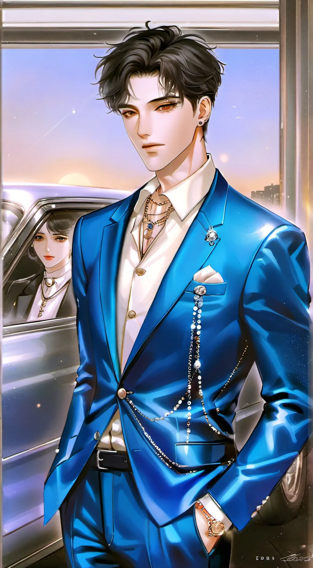 ai character: Adrian  background