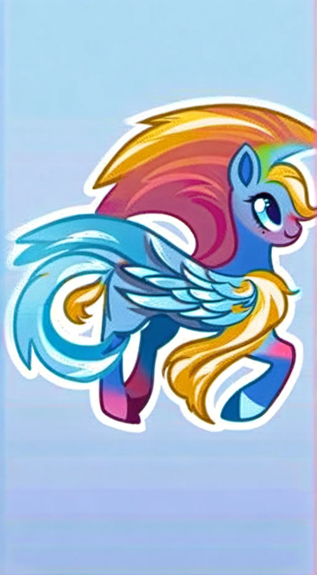 ai character: rainbow dash background