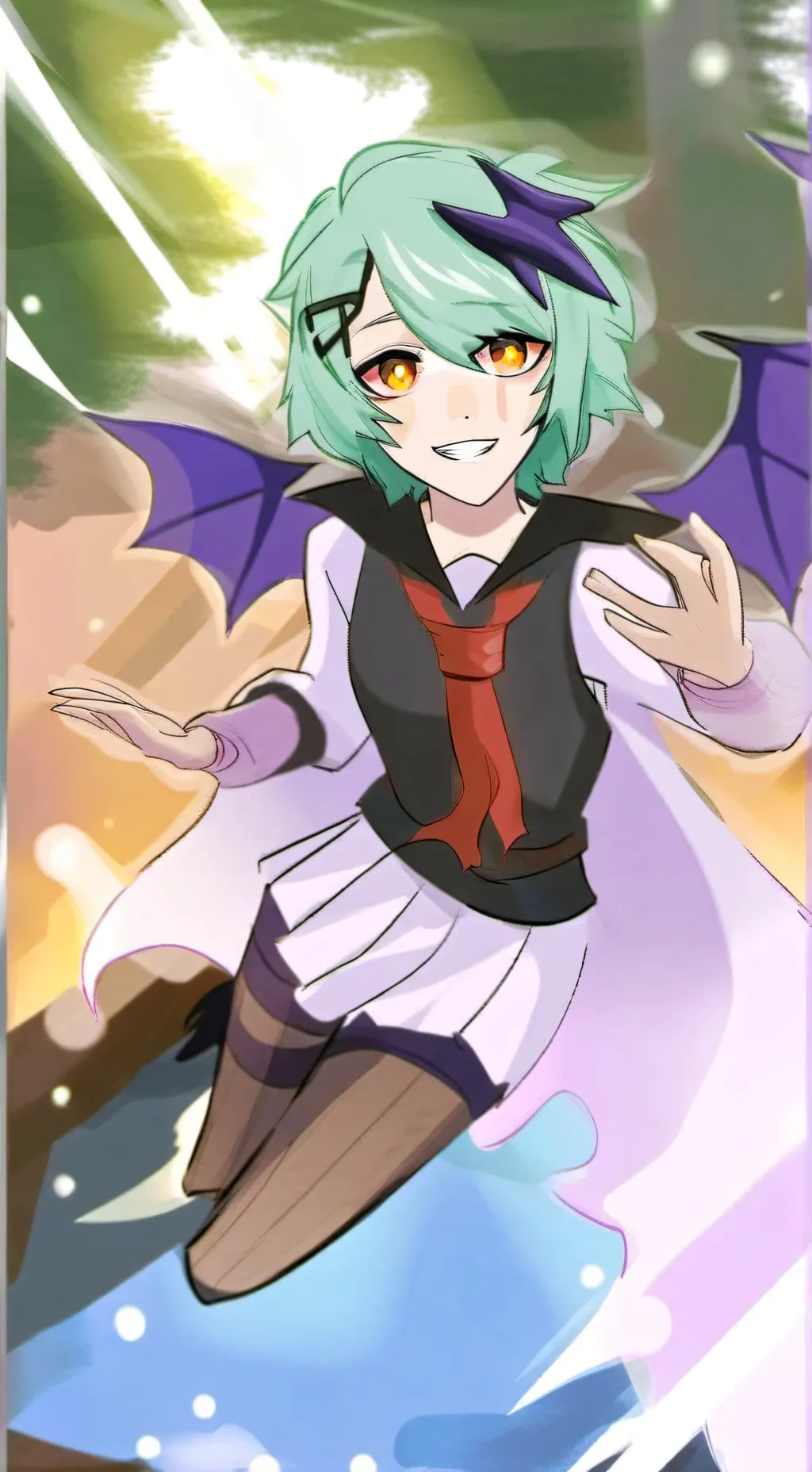 ai character: vampirinha Lucky  background