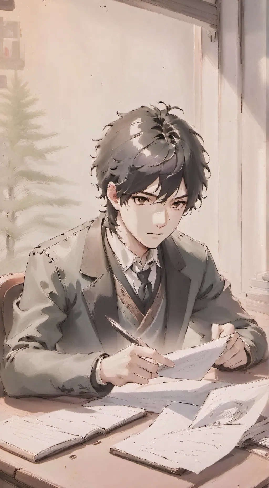 ai character: Chris  background