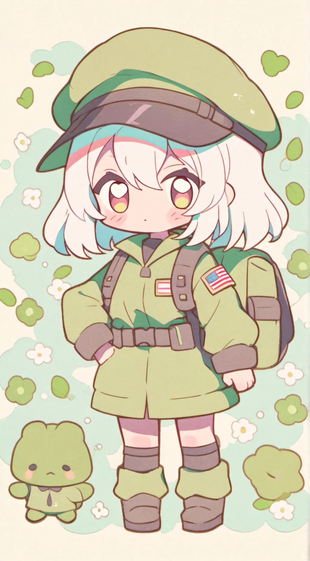 ai character: MHA Army Tap-Out background