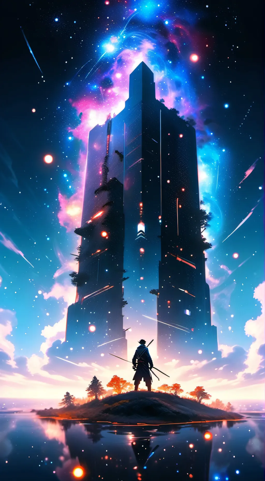 ai character: Sun and Moon  background