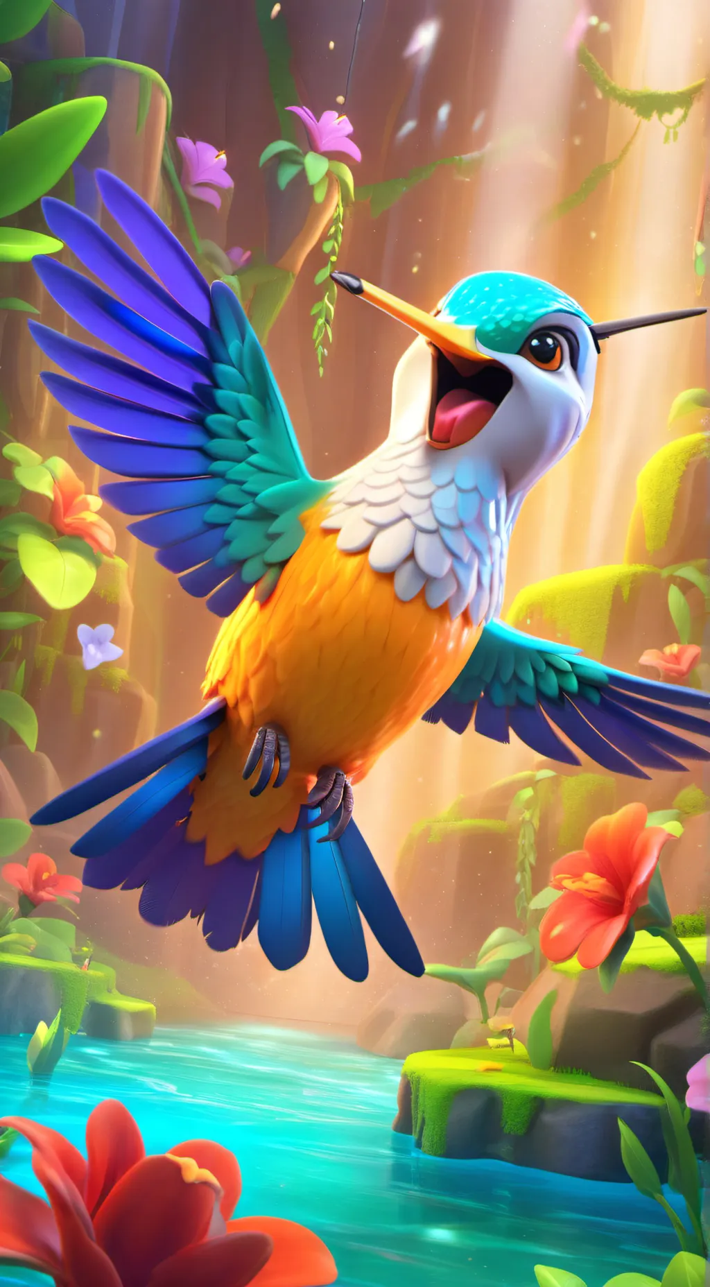 ai character: Lucky bird background