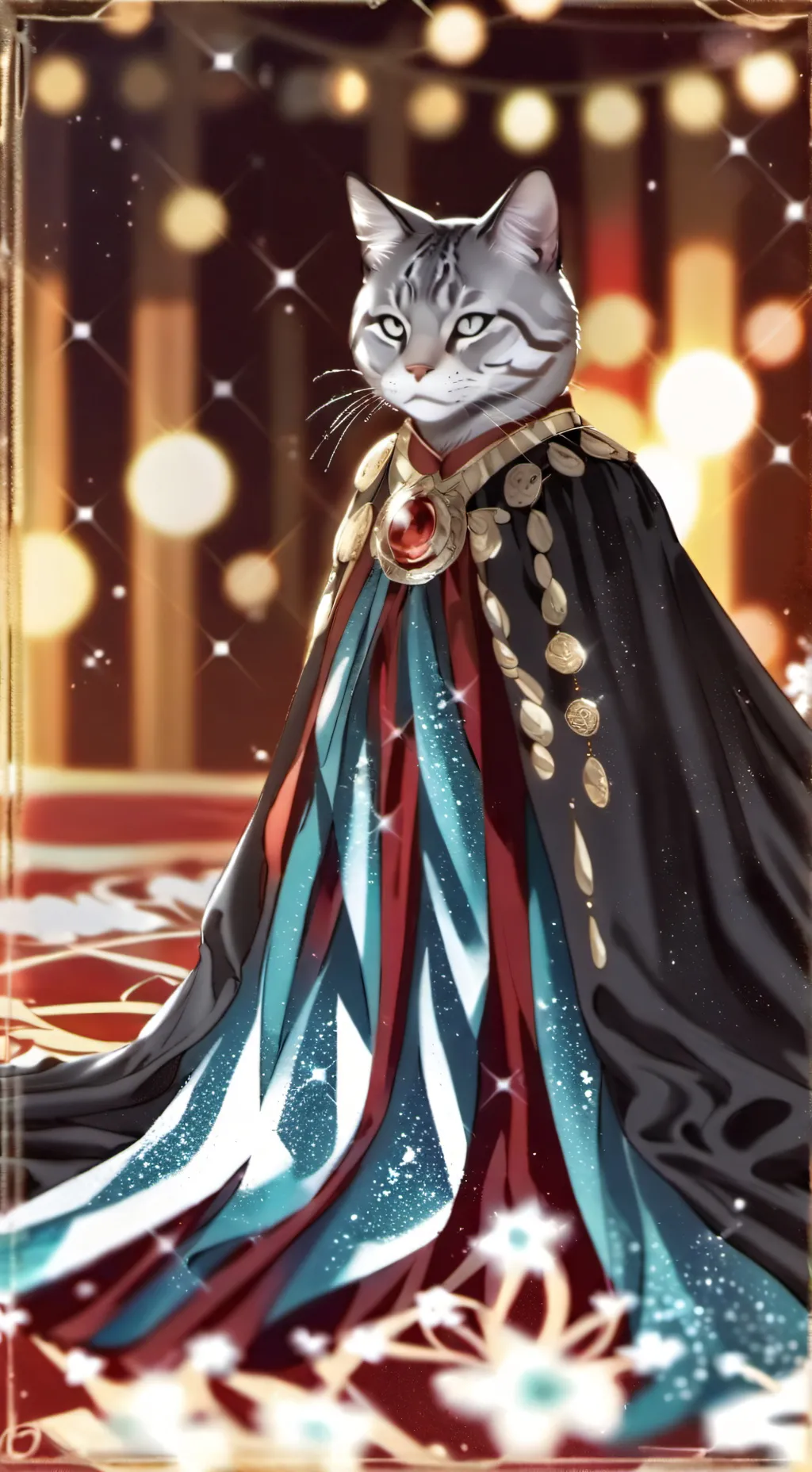 ai character: o gato rei  background