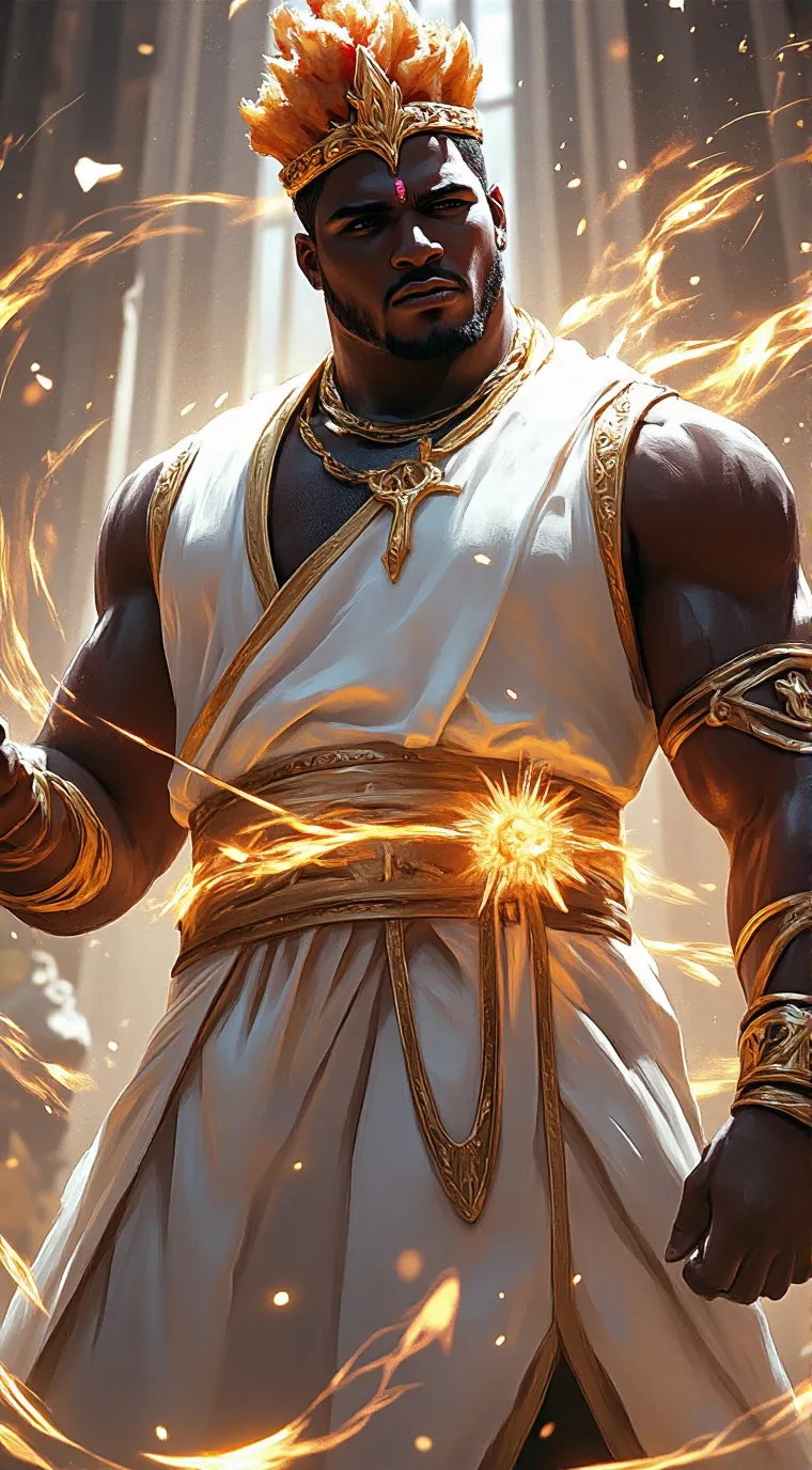 ai character: Snow black background