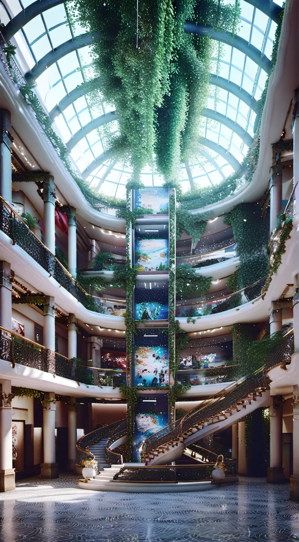 ai character: Shopping infinito  background