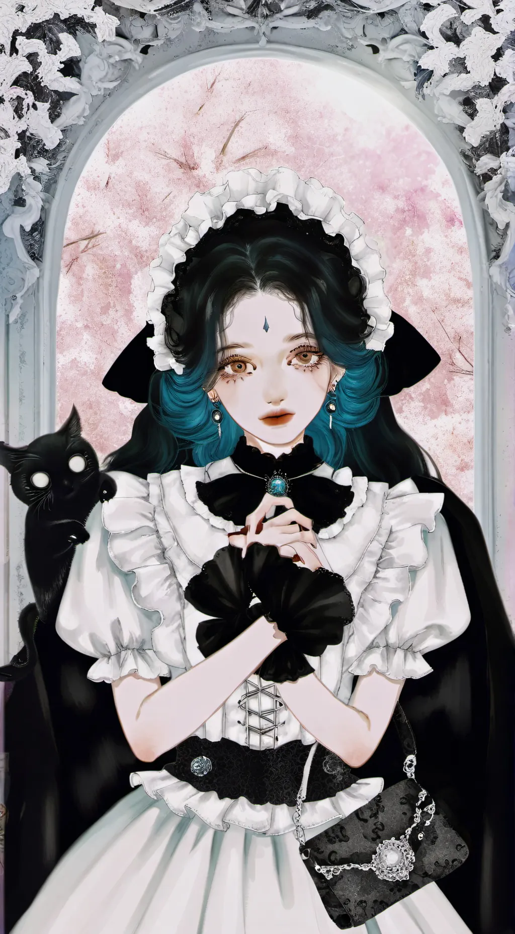 ai character: amiga falsa background