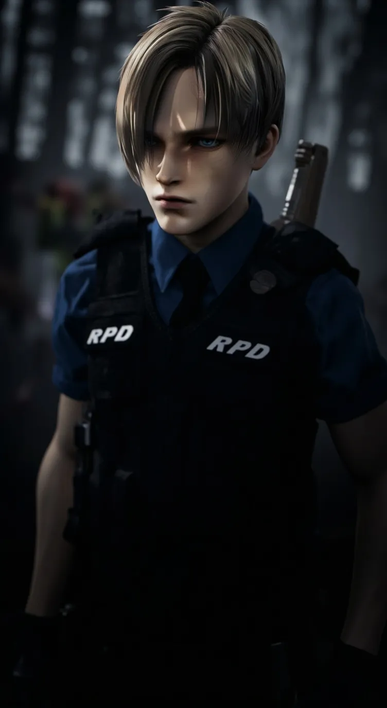 ai character: Leon 3💙👮 background