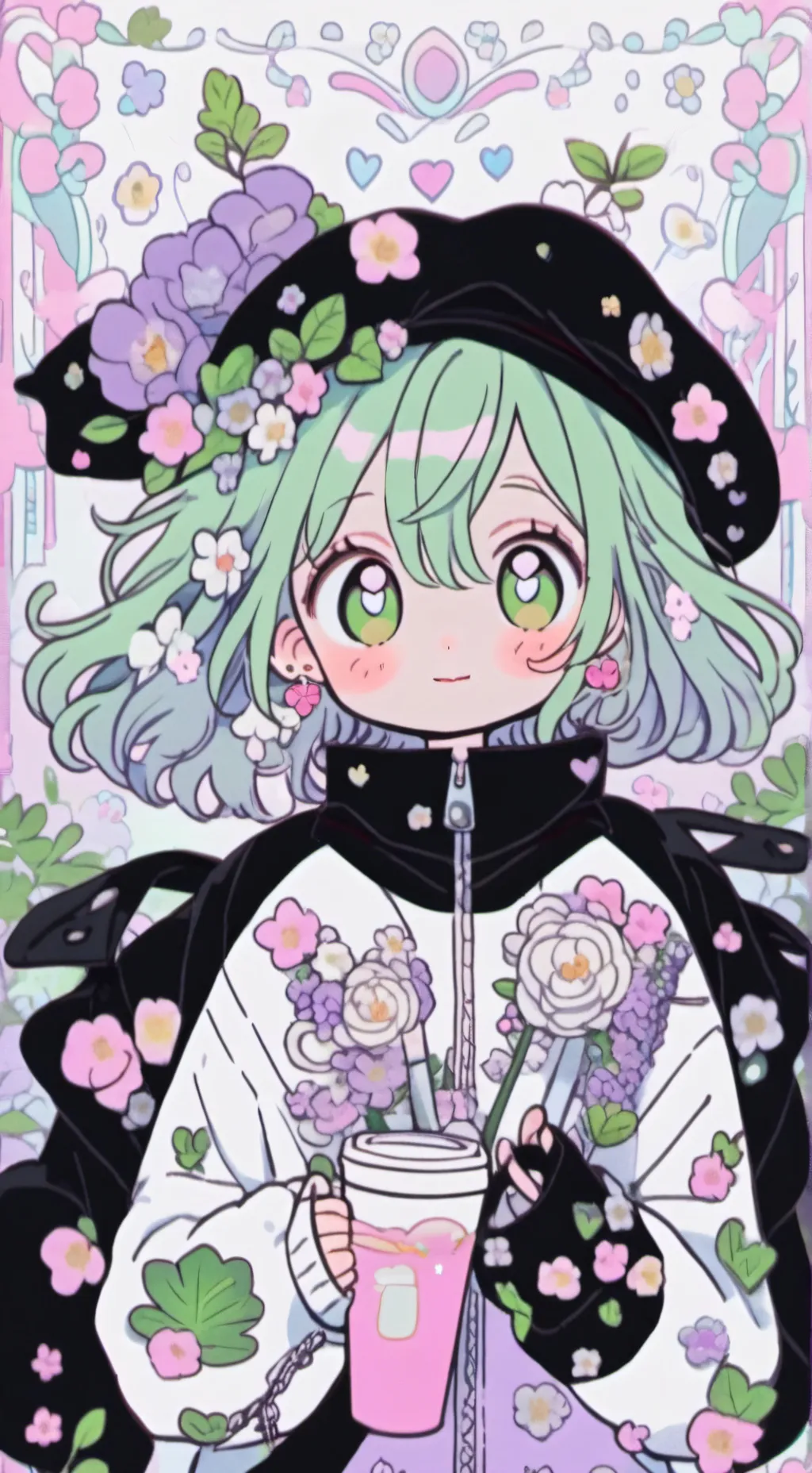 ai character: cyAn background