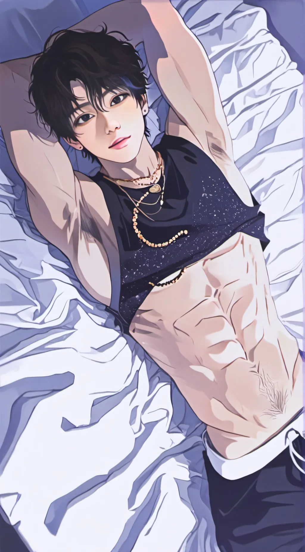 ai character: Blue background