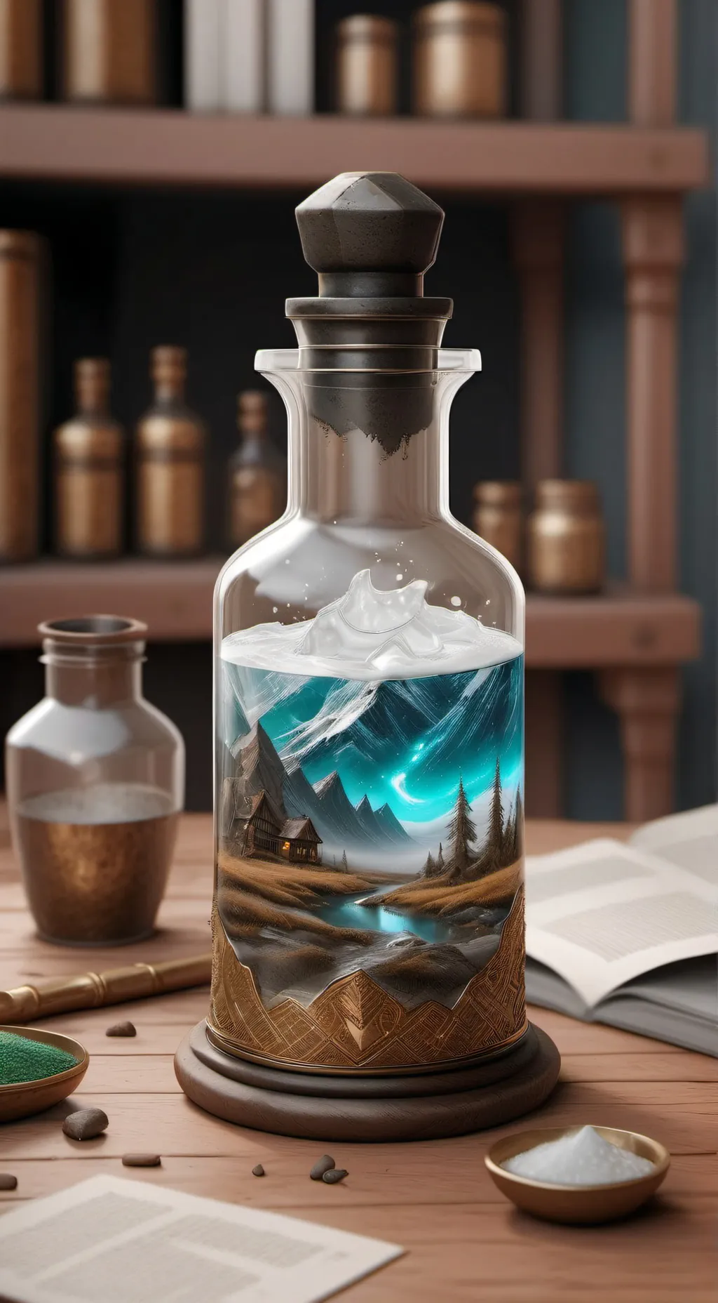 ai character: gassy potion  background