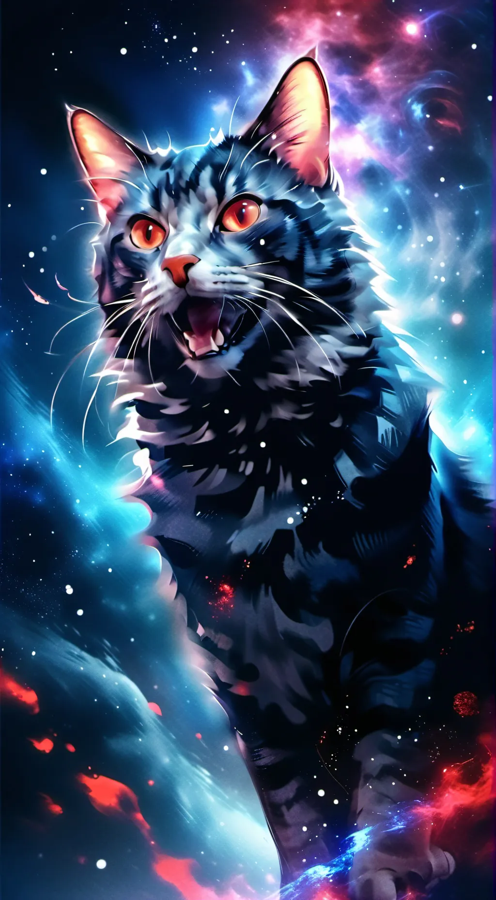 ai character: The Galaxy cat background