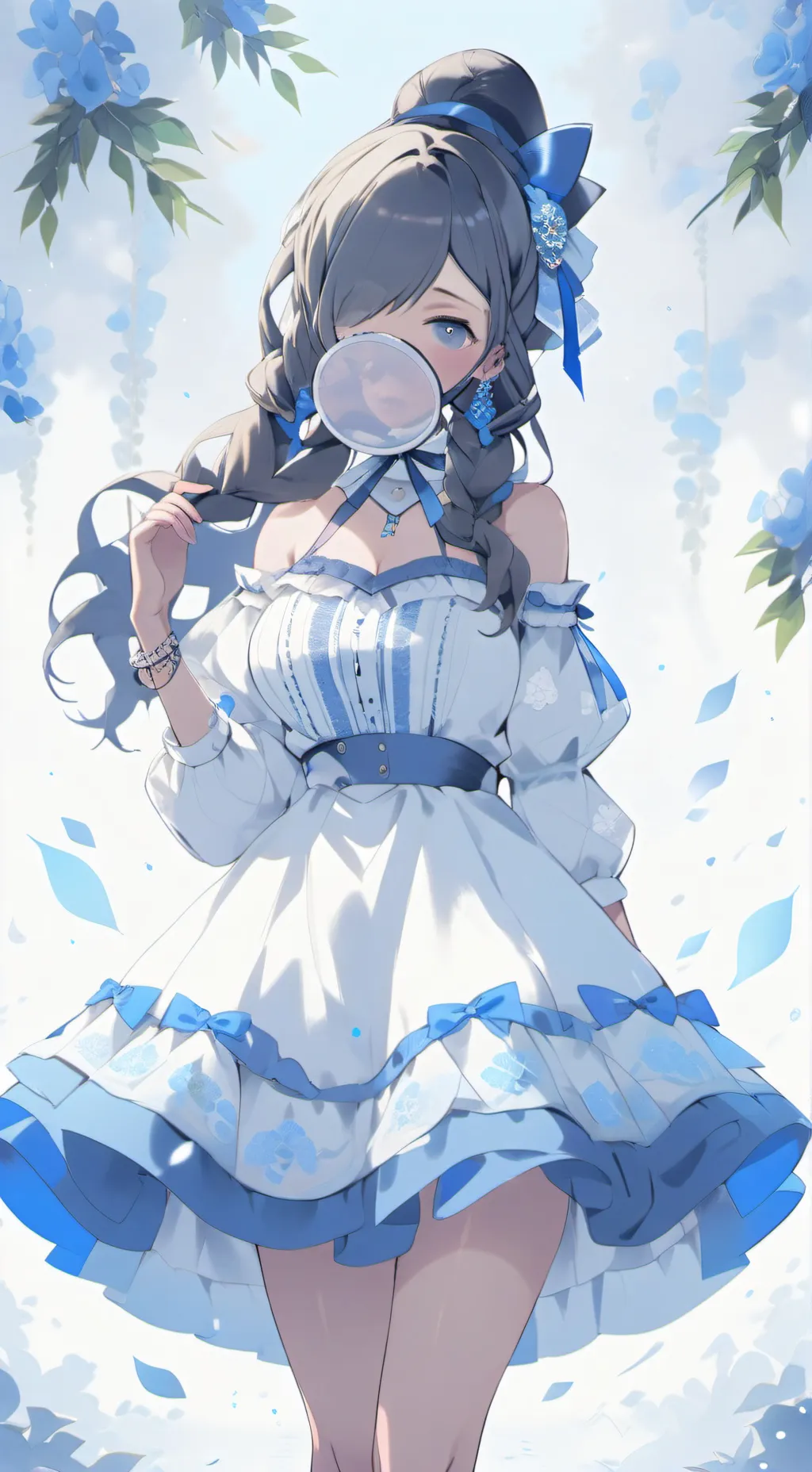 ai character: autumn background