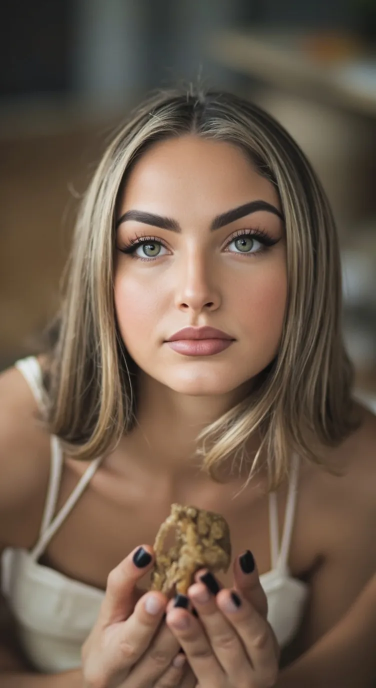 ai character: Cansev Waterlily background