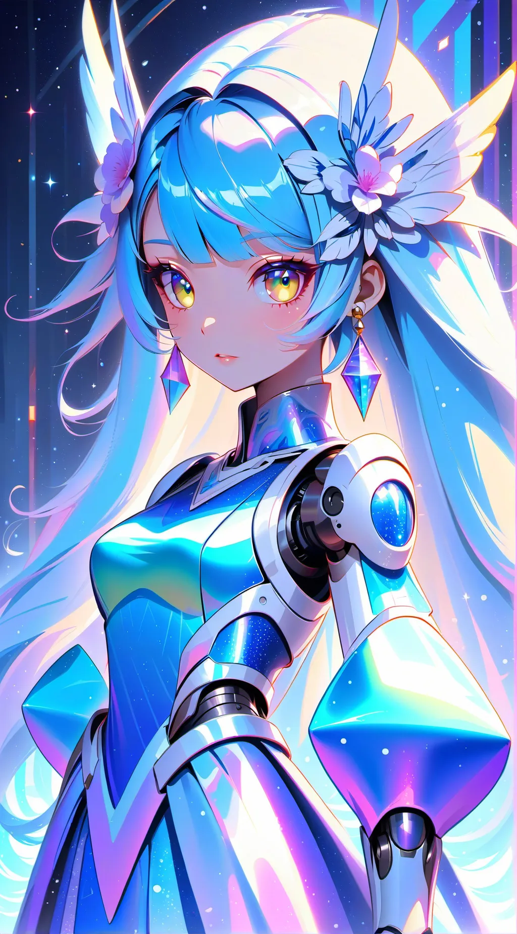 ai character: robot Leo background