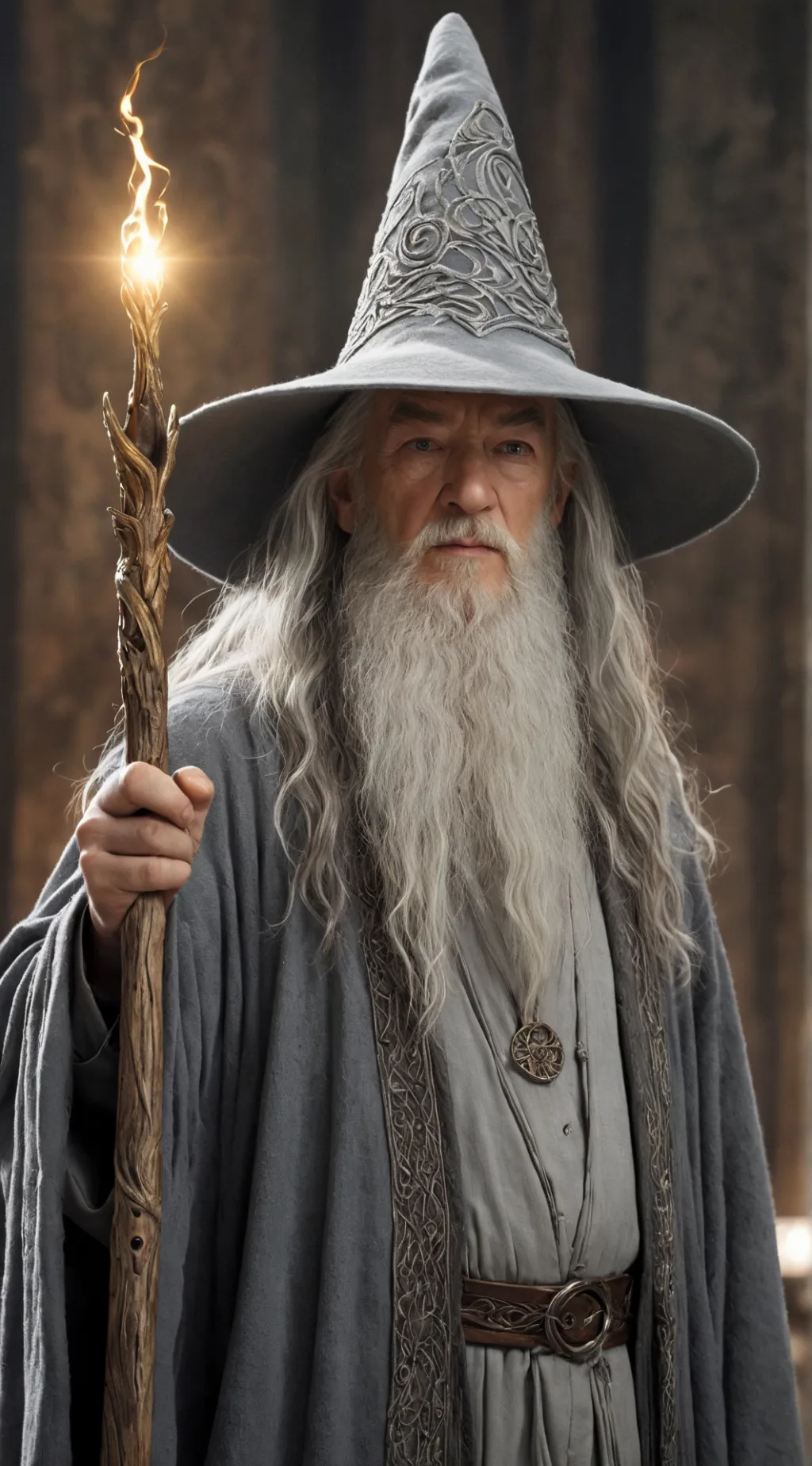 ai character:  Great Grey  background