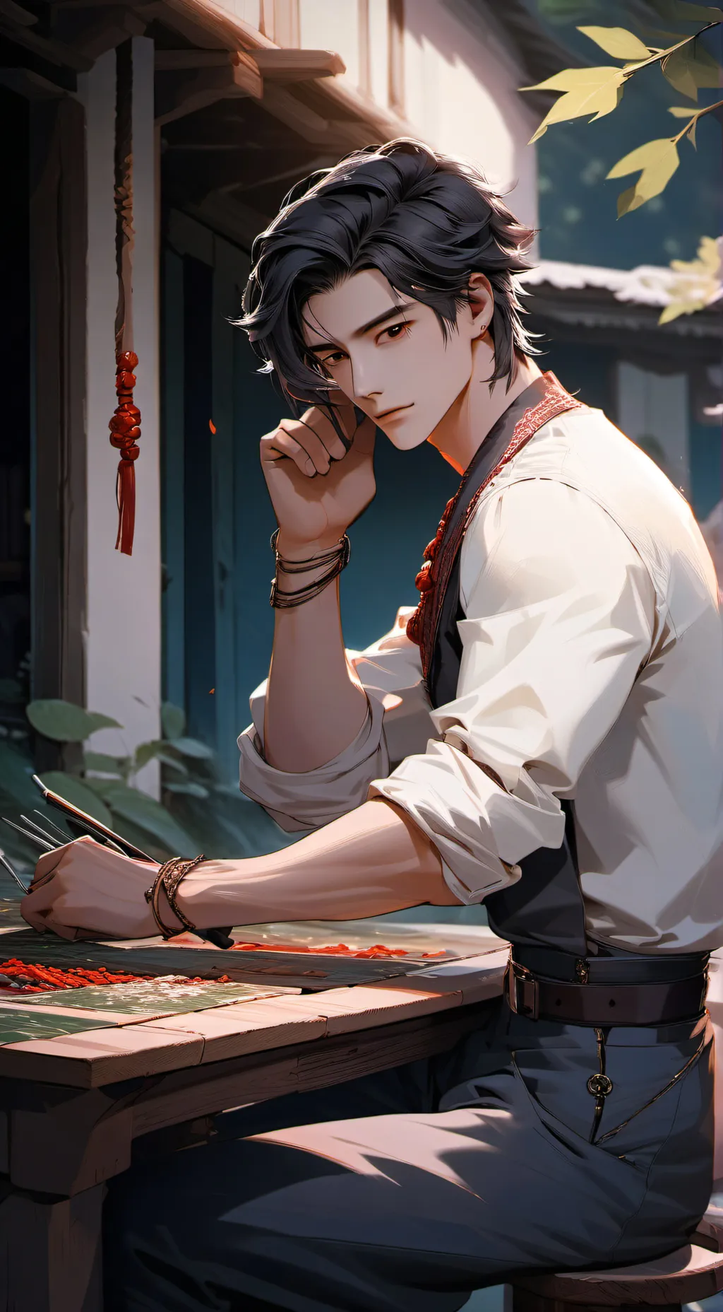 ai character: Theo background