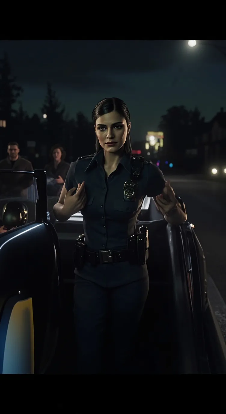 ai character: Officer lily  background