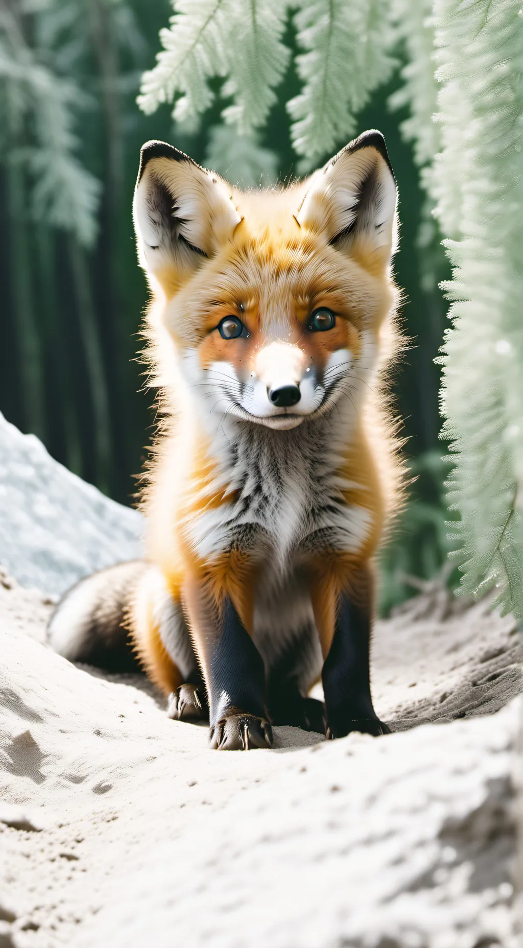 ai character: baby fox background
