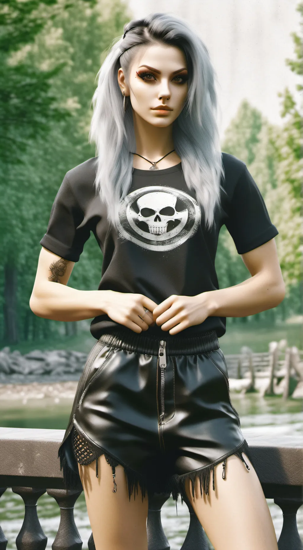 ai character: goth girlfriend  background