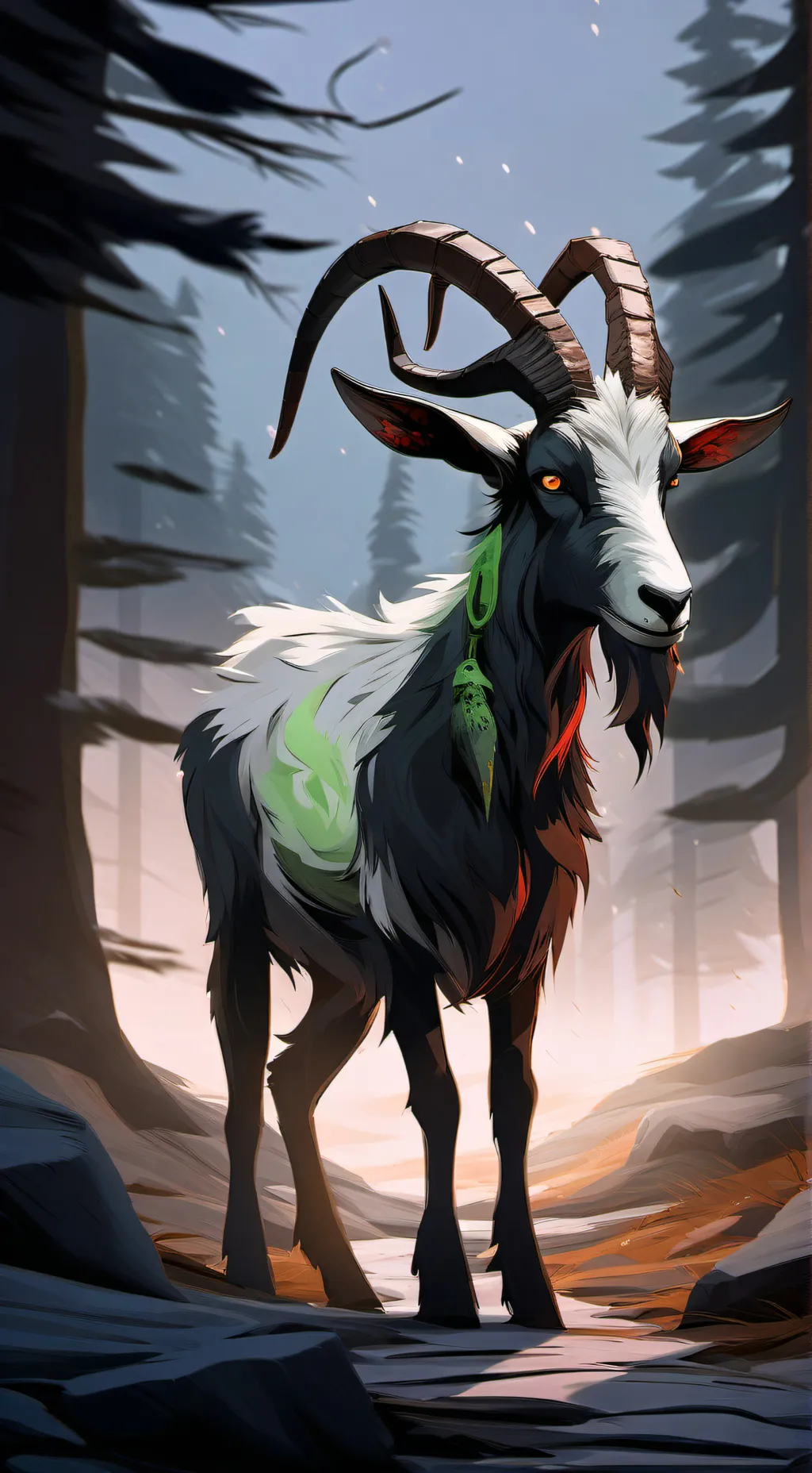 ai character: goat z suvival background