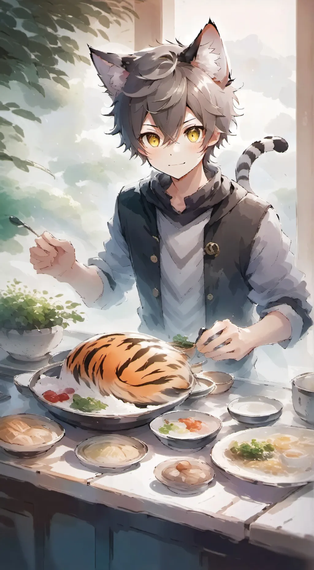 ai character: Tigerstripe Spirit background