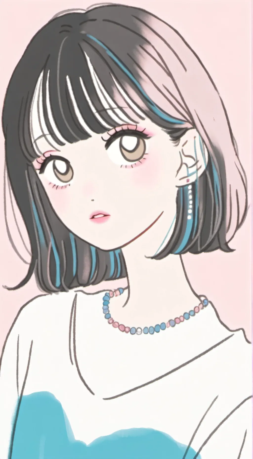 ai character: Belle🩵💙🖤 background