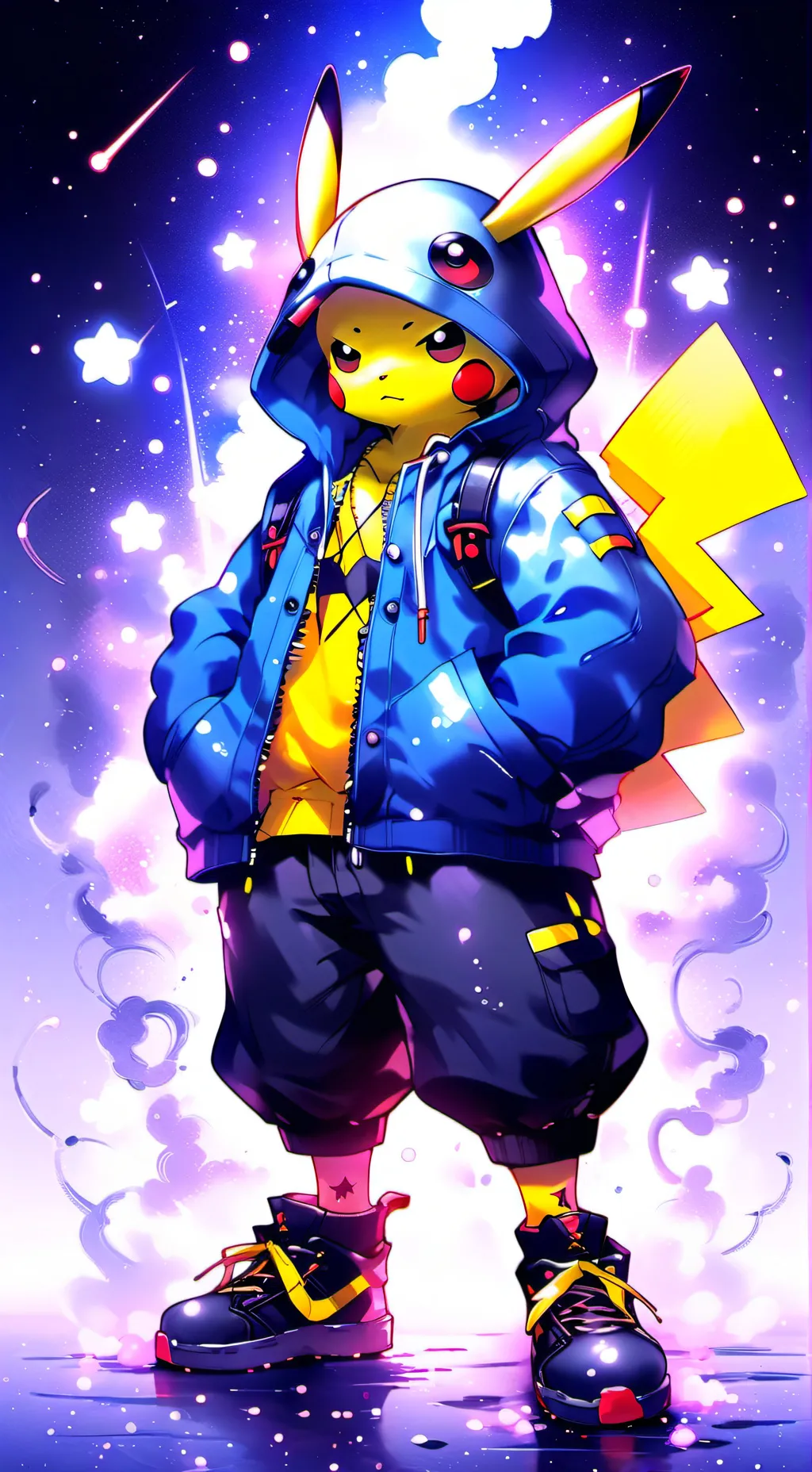 ai character: pikachu background