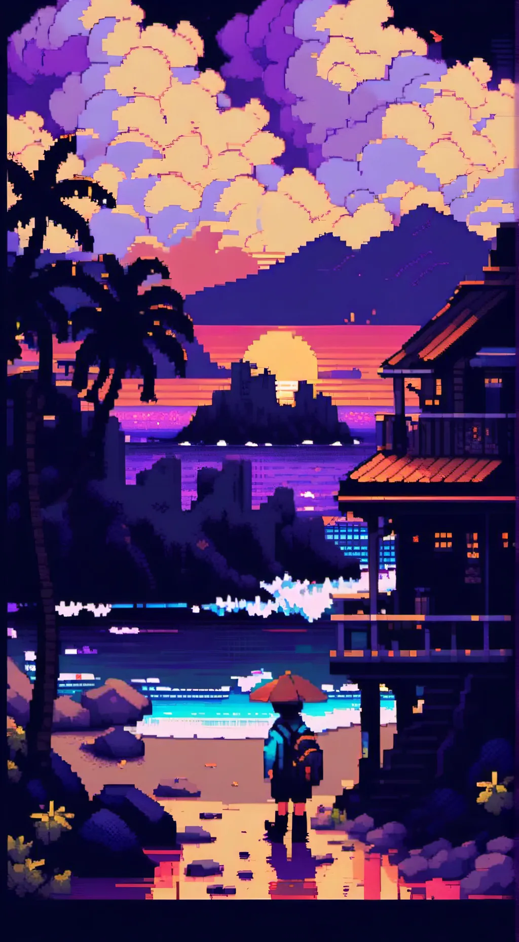 ai character: CH ✗ Beach background