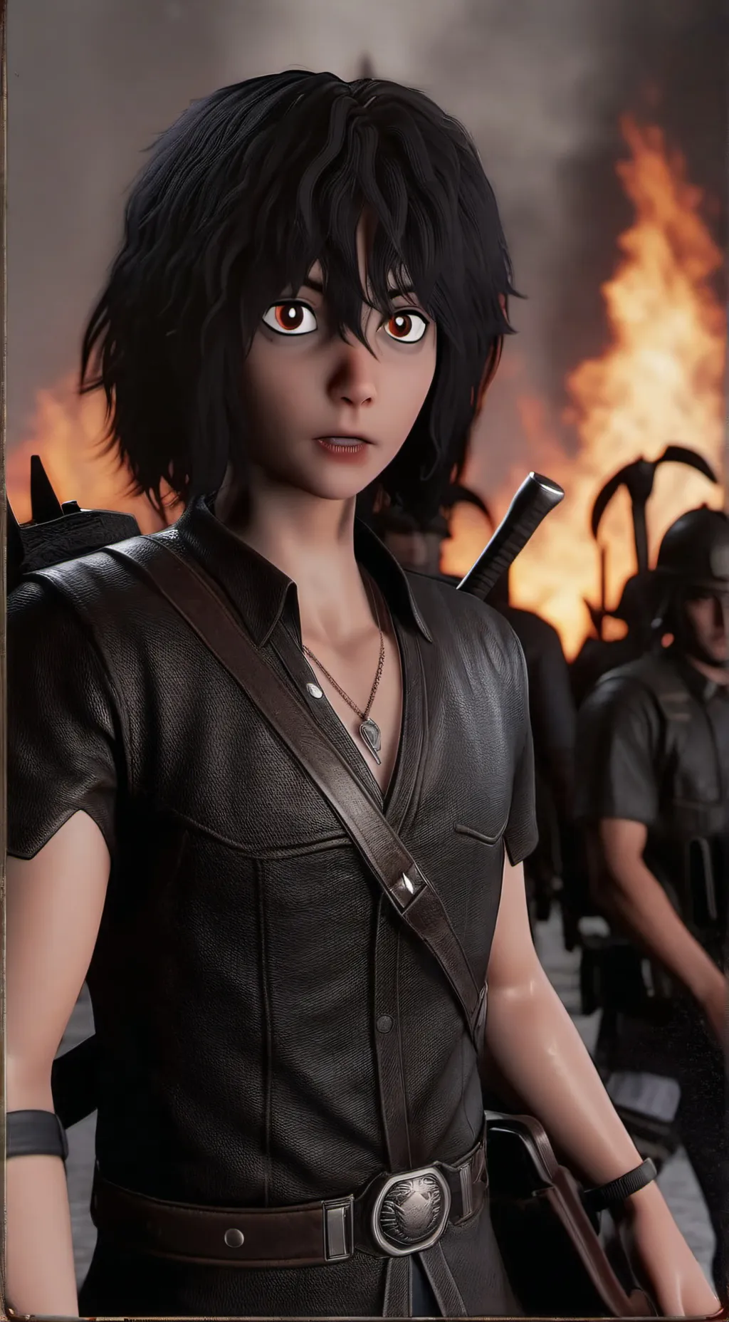 ai character: Boondocks + blizo background