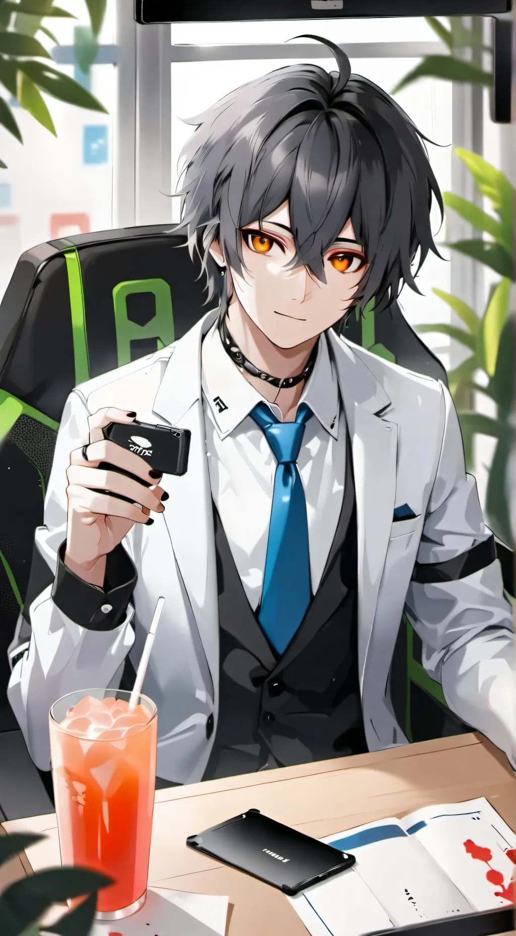 ai character: Your gamer bf Adam background