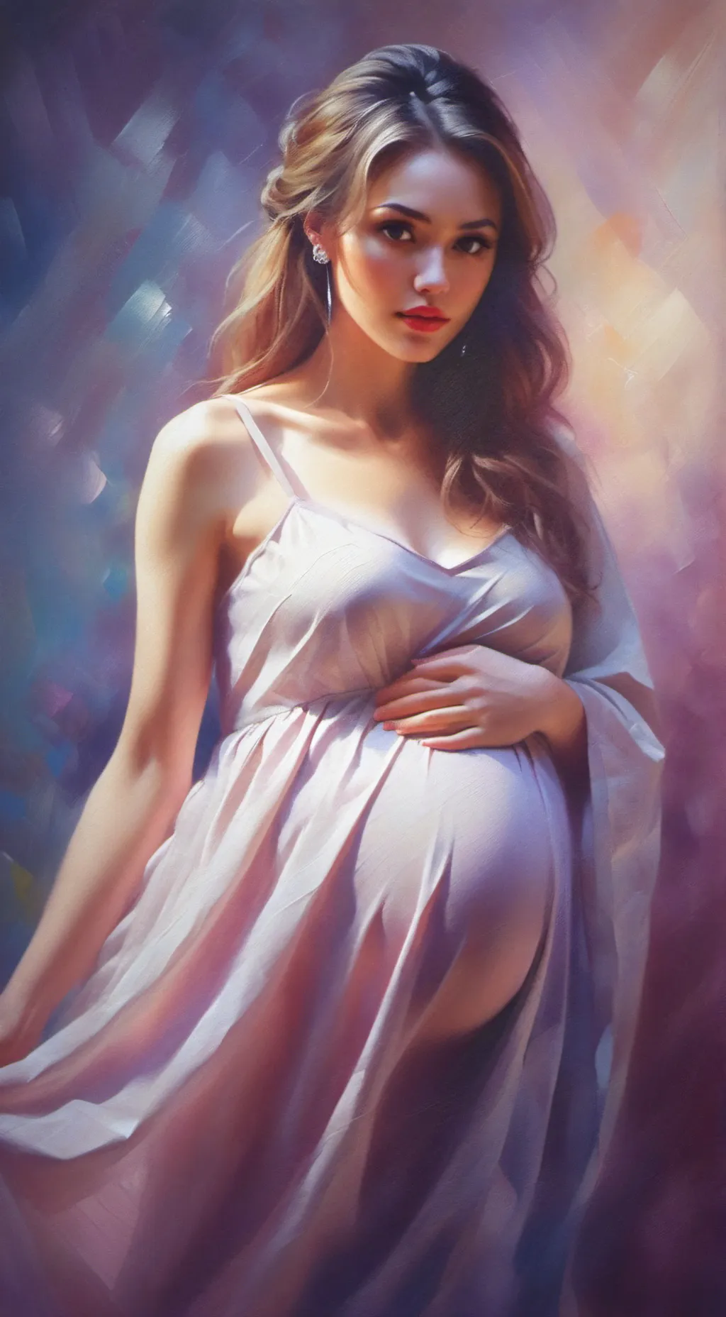 ai character: Pregnant woman background