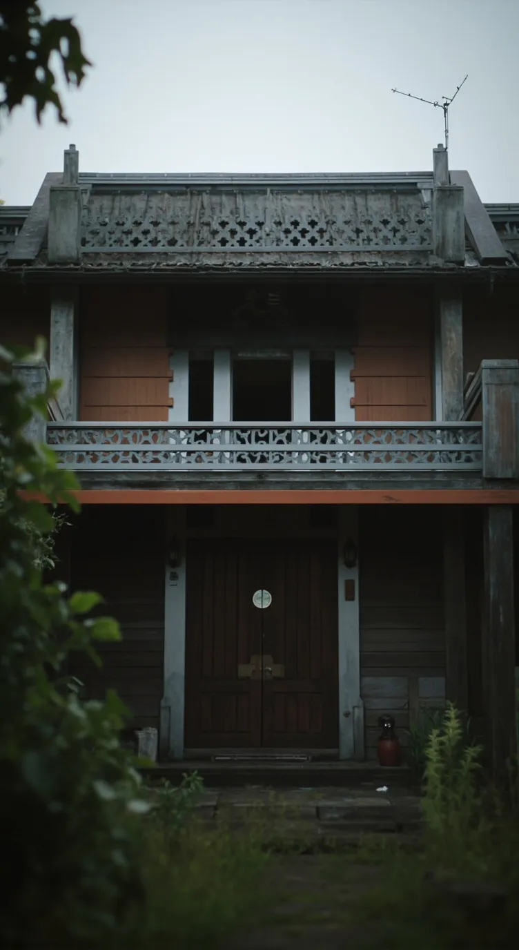 ai character: haunted house  background