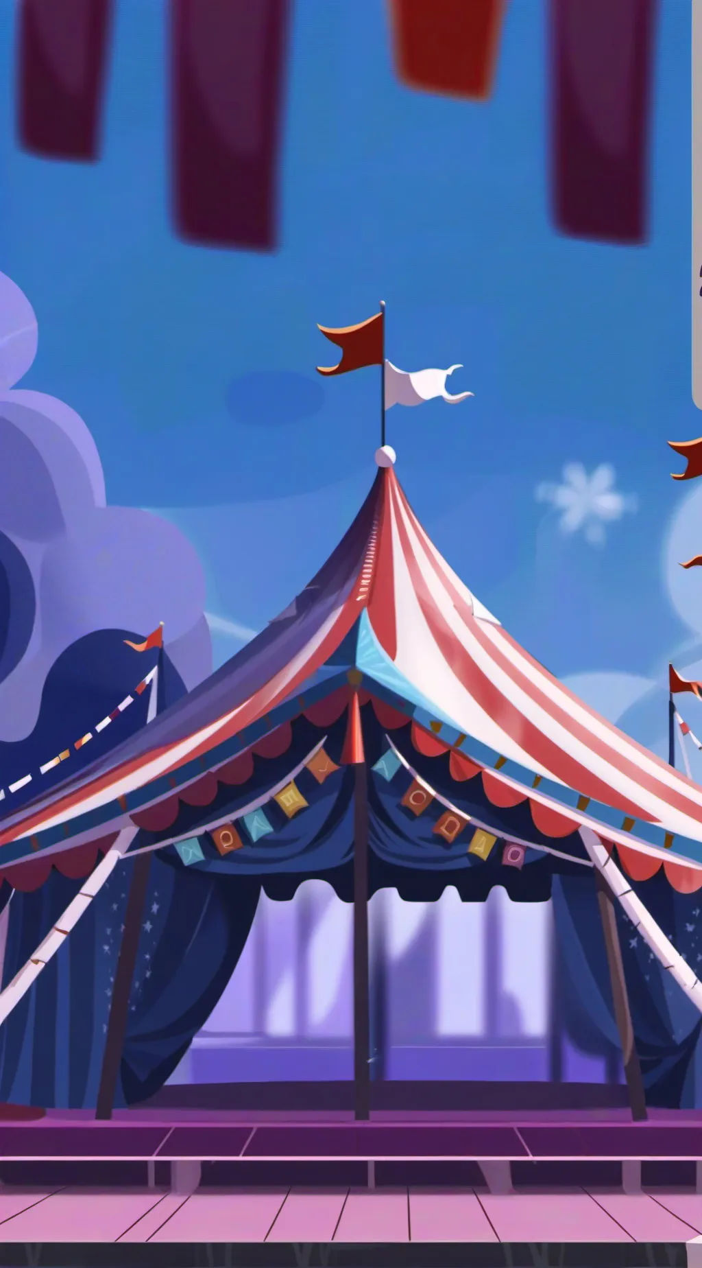 ai character: Digital circus background