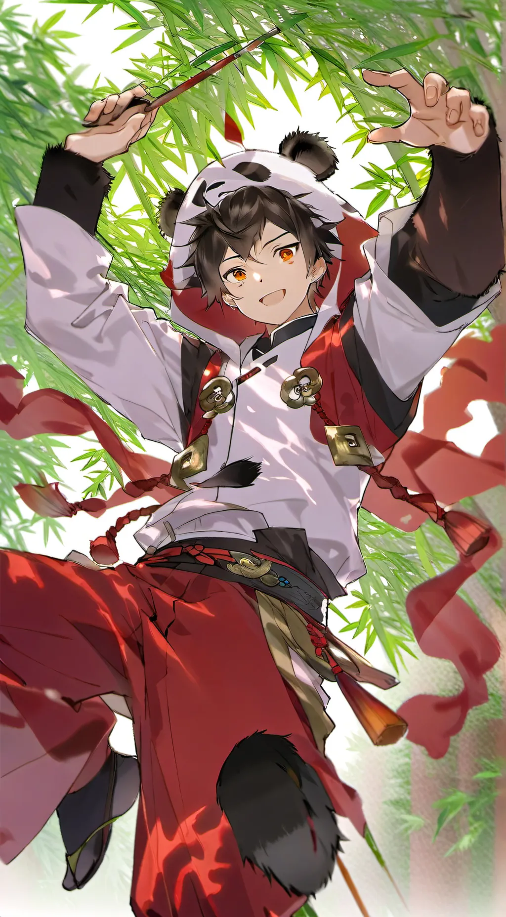 ai character: Mark the Russet Panda Spirit background