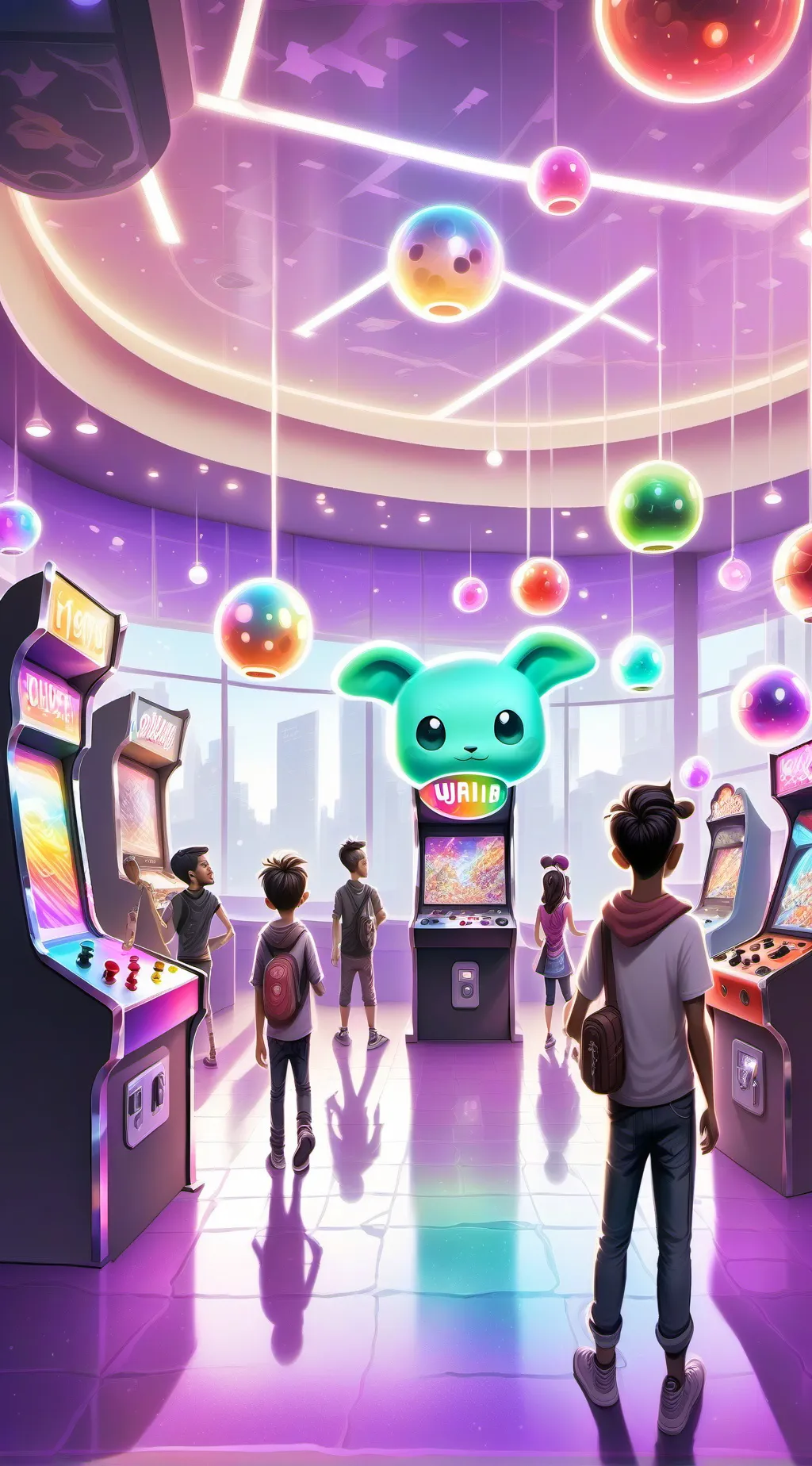 ai character: Arcade Tycoon background