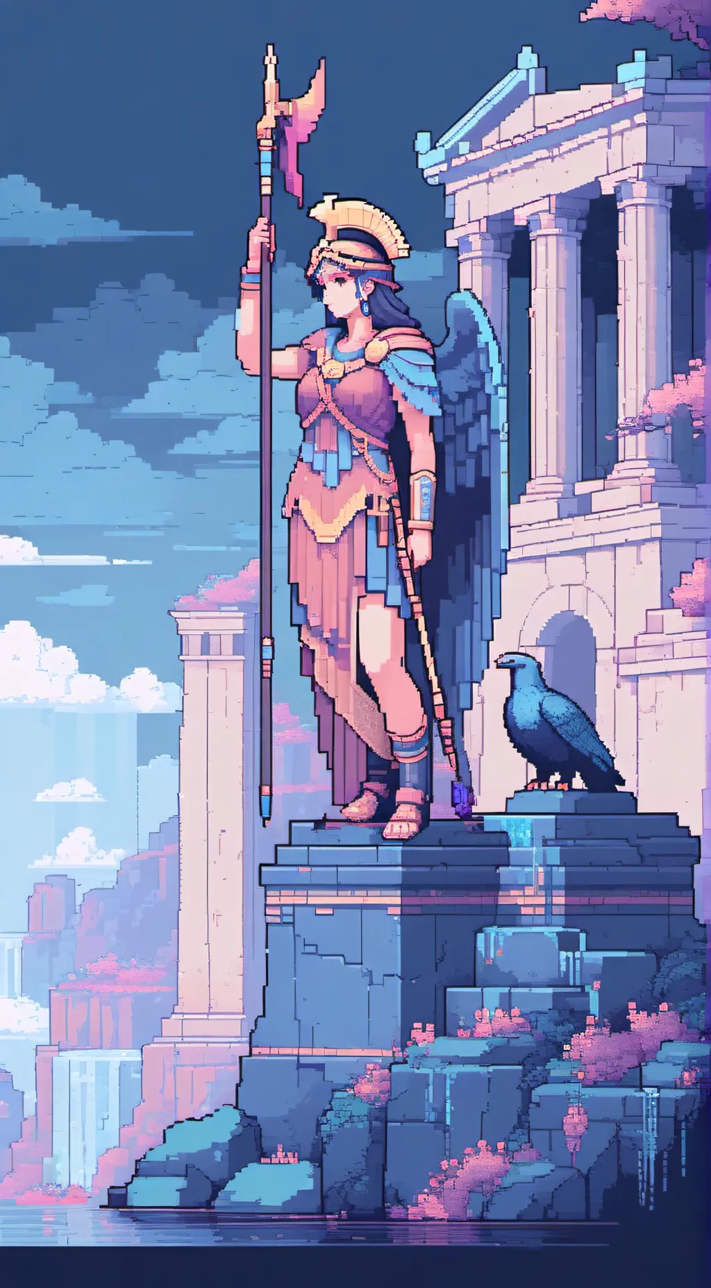 ai character: Афина background