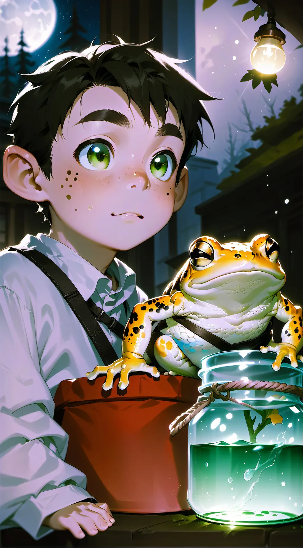 ai character: Froggy Spirit background