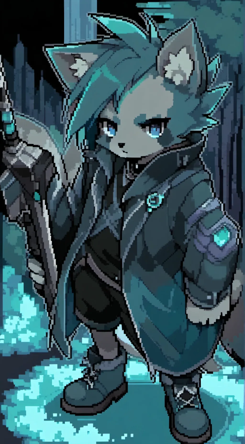 ai character: LN tail  background