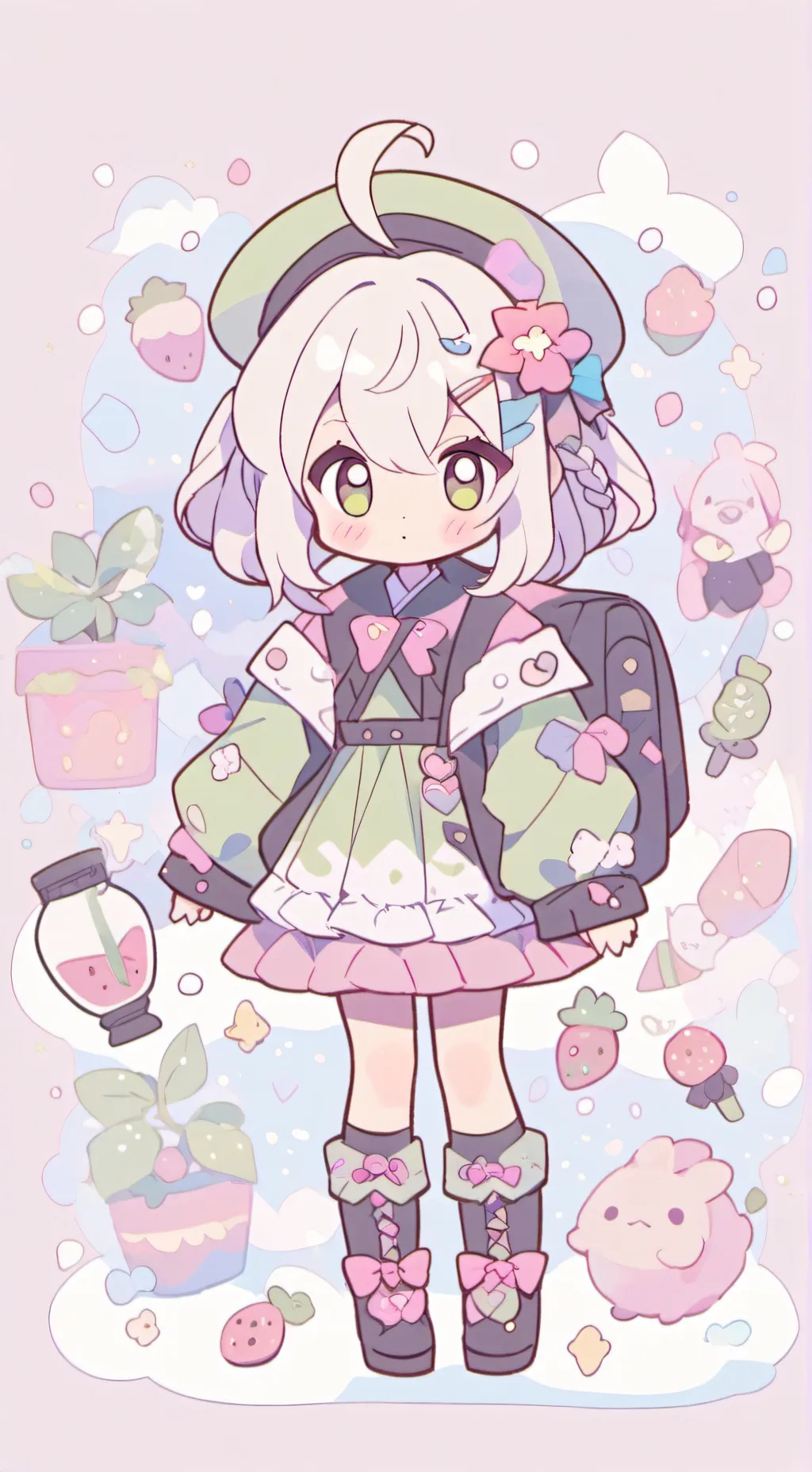 ai character: Dw high school!! background