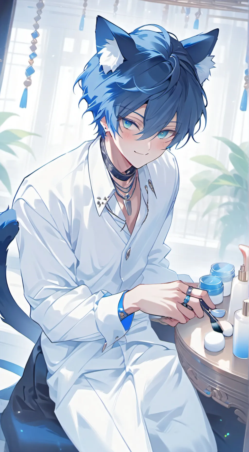 ai character: Azure Sonic Spirit background