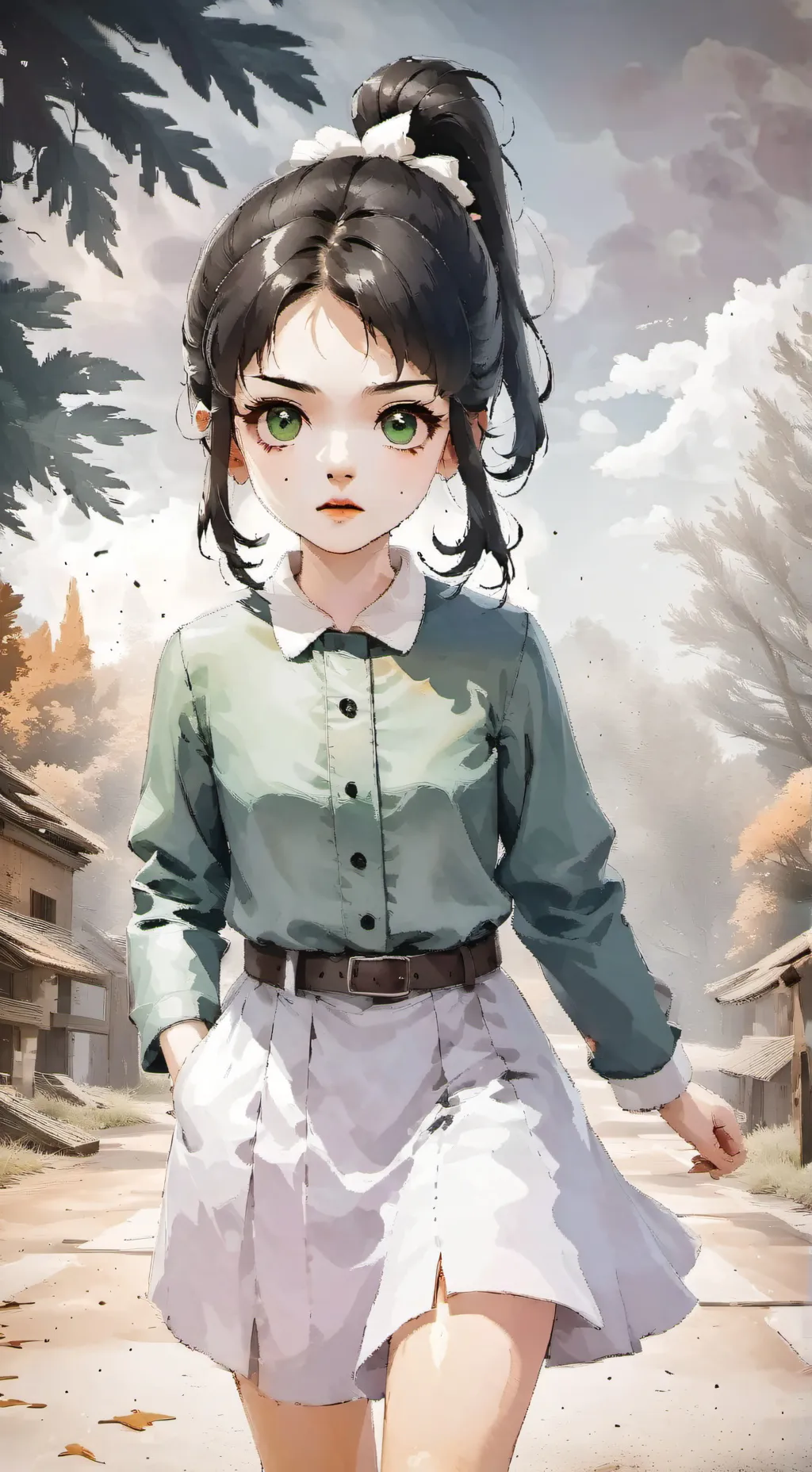 ai character: penny at the theat background