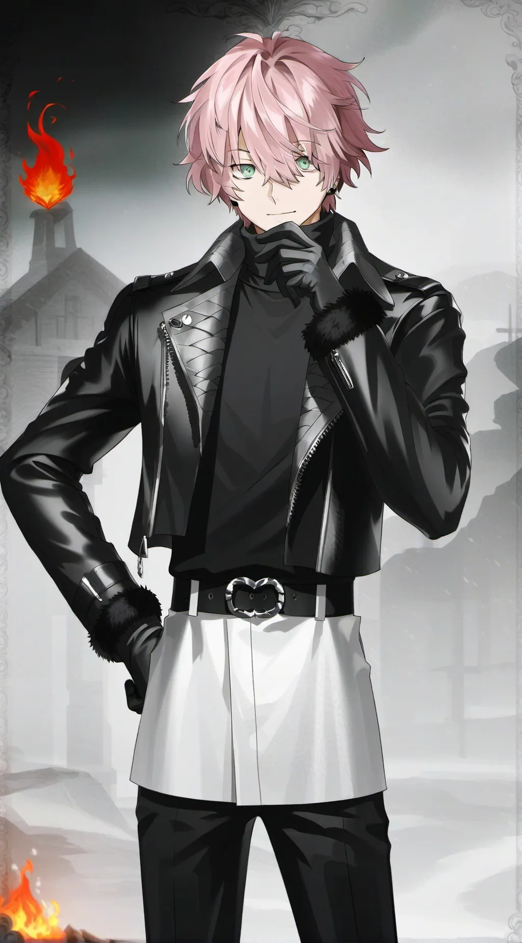 ai character: Harry (🩷💜💙) background